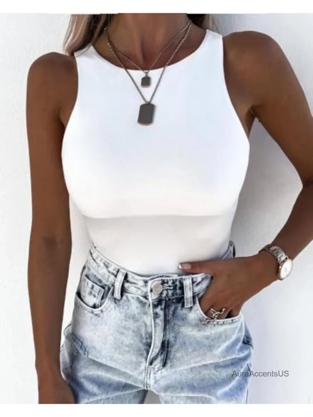 Seamless Tummy Control Shapewear Tank Top Body Shaper Camisole Halter Neck